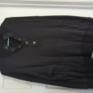 Aerie Half-button Oversized Collared Sweatshirt, Size M